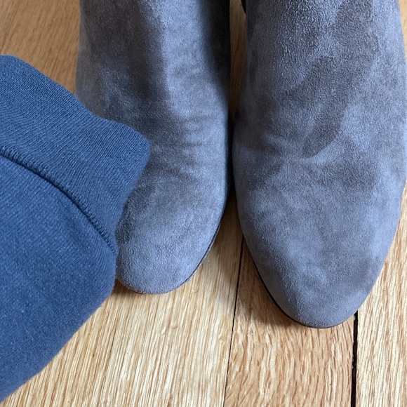 AGL Size 40 Womens‎ Size 10 Suede Pewter Gray Taupe Block Heel Bootie Neutral - Picture 10 of 15